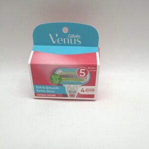 Gillette Venus Extra Smooth Razor Refills 4 Count 5 Blade Cartridges